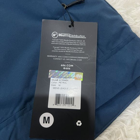 686 Insulated Ski Snowboard League Jacket PETROL Color KCR948A Men Sz M NWT - Picture 4 of 13